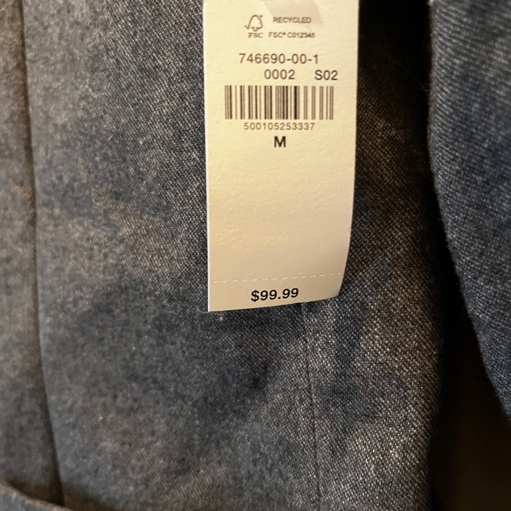 Old Navy Gray Sport Coat Classic Blazer Sz M - NWT - Picture 3 of 5
